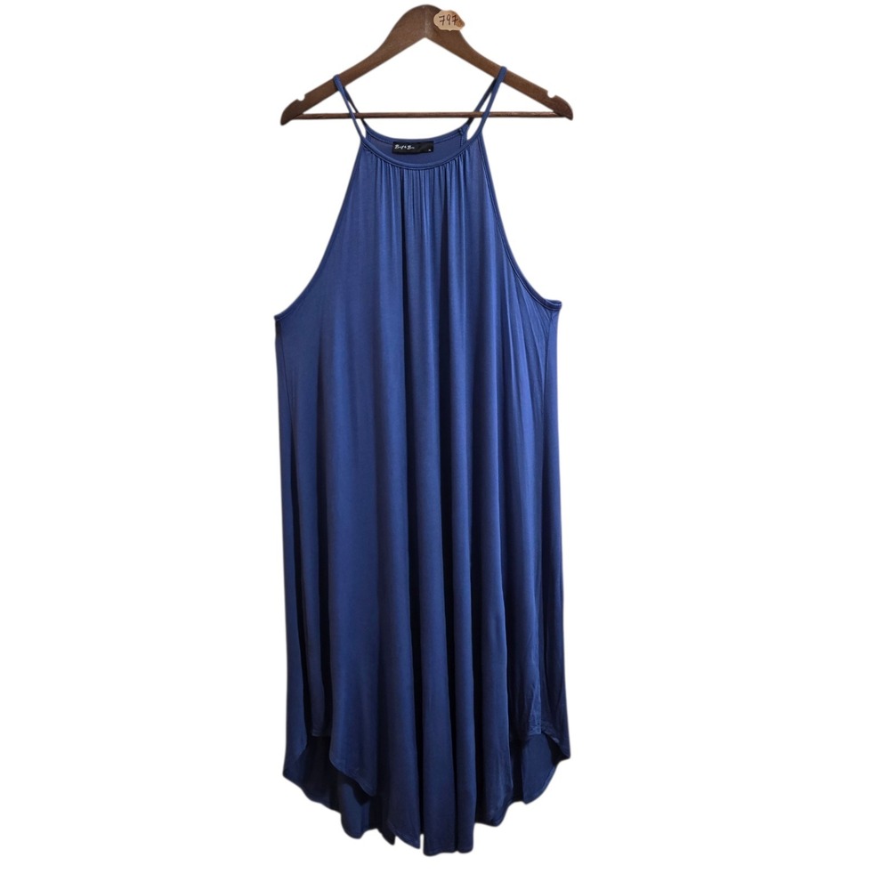 Brit & Bri Women's Maxi Dress XL Sleeveless Blue